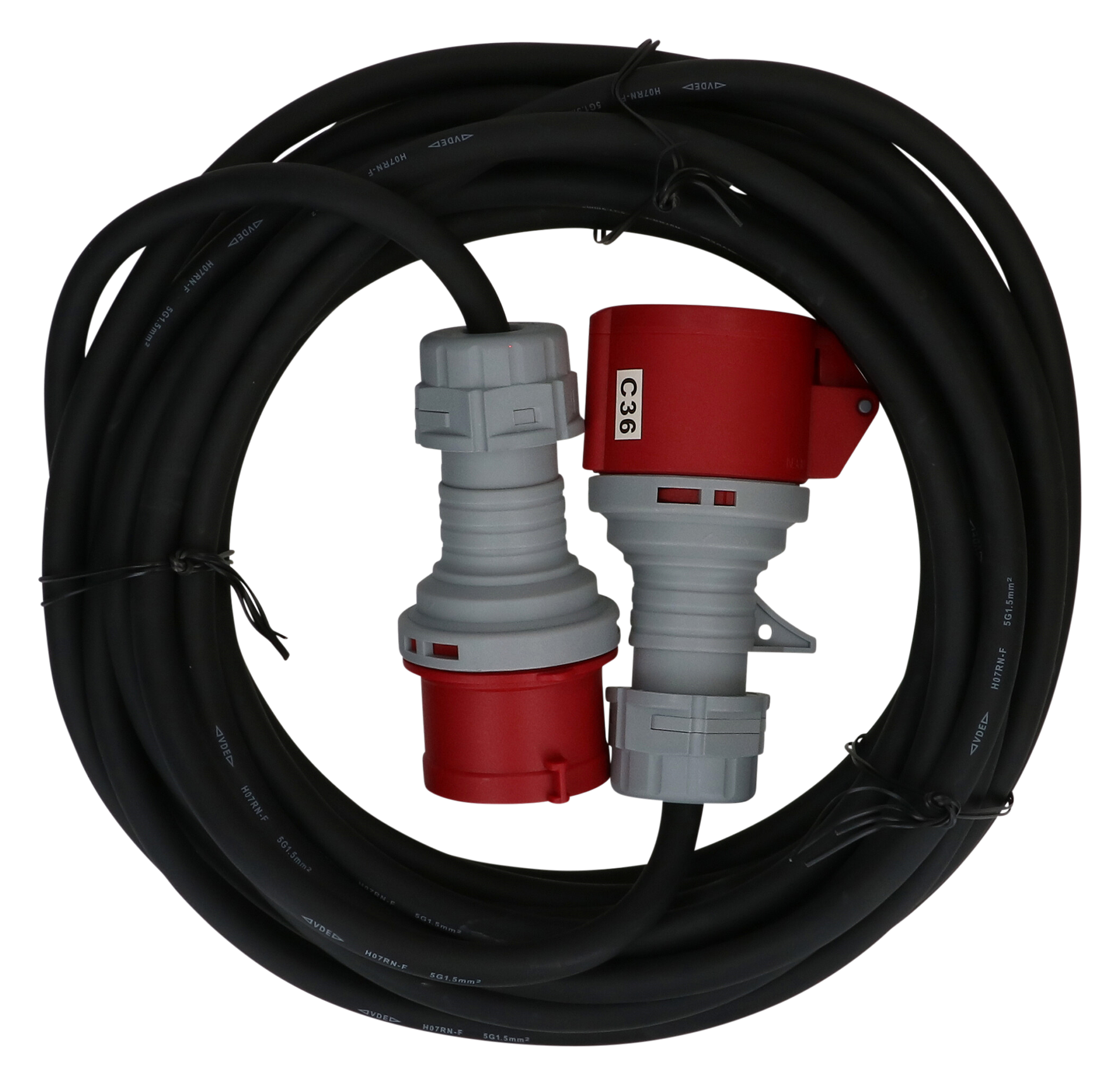 Ver.kabel5P 1.50 16A400V10m sw