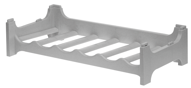 Flaschenregal 6fach grau/gran.