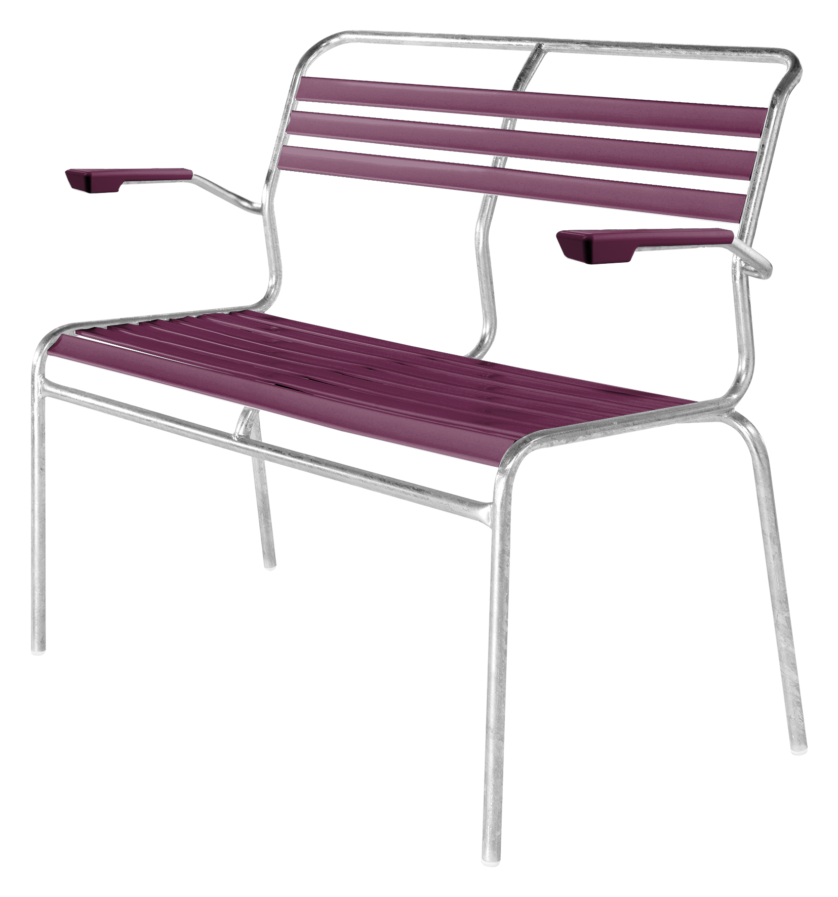 Bank Lätli m.Arml. 2er bord.