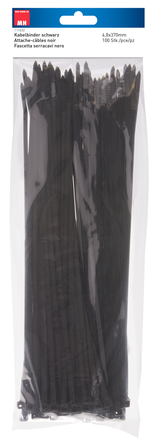 Kabelbinder 4.8x370 mm sw