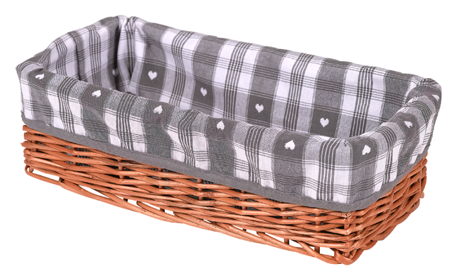 Brotkorb Karo Herz eckig