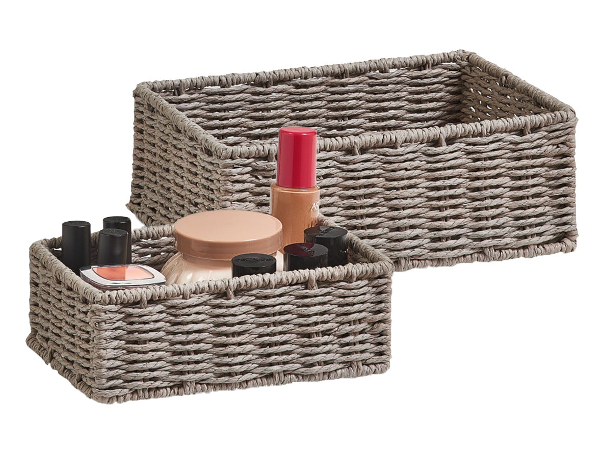 Korb-Set 2St.grau 20cm u.24cm