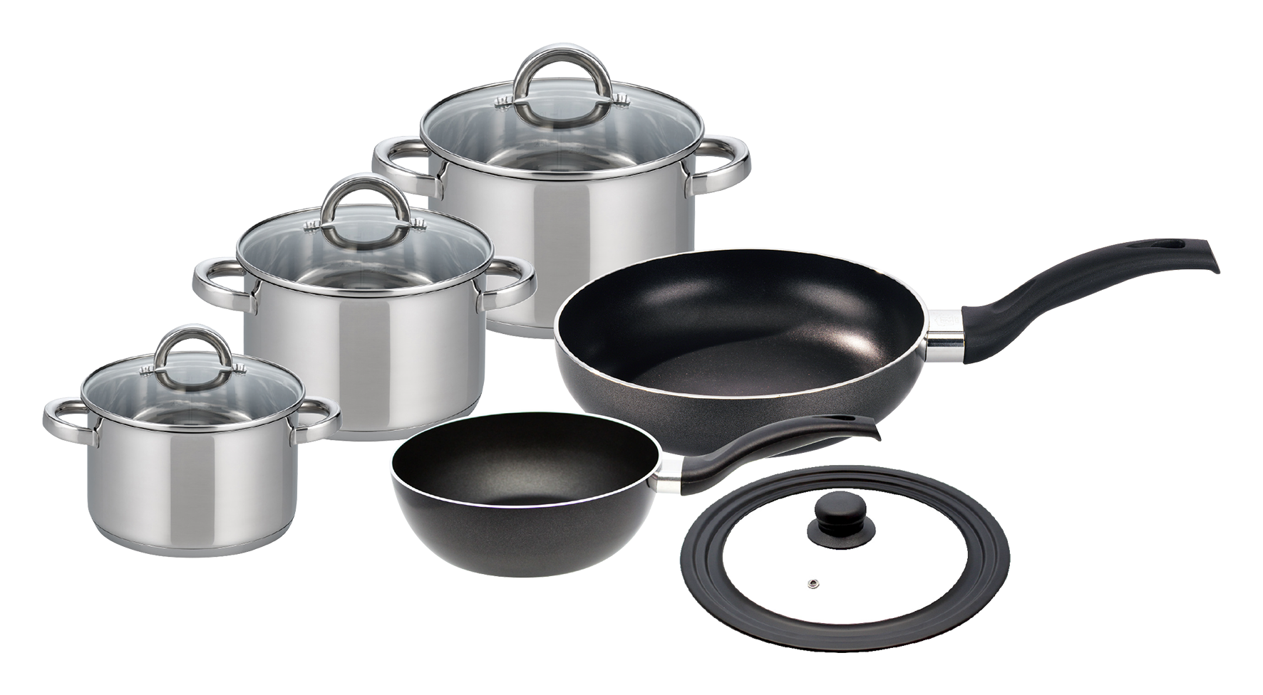 Topf-.Bratpf.Set Opal 6tlg.