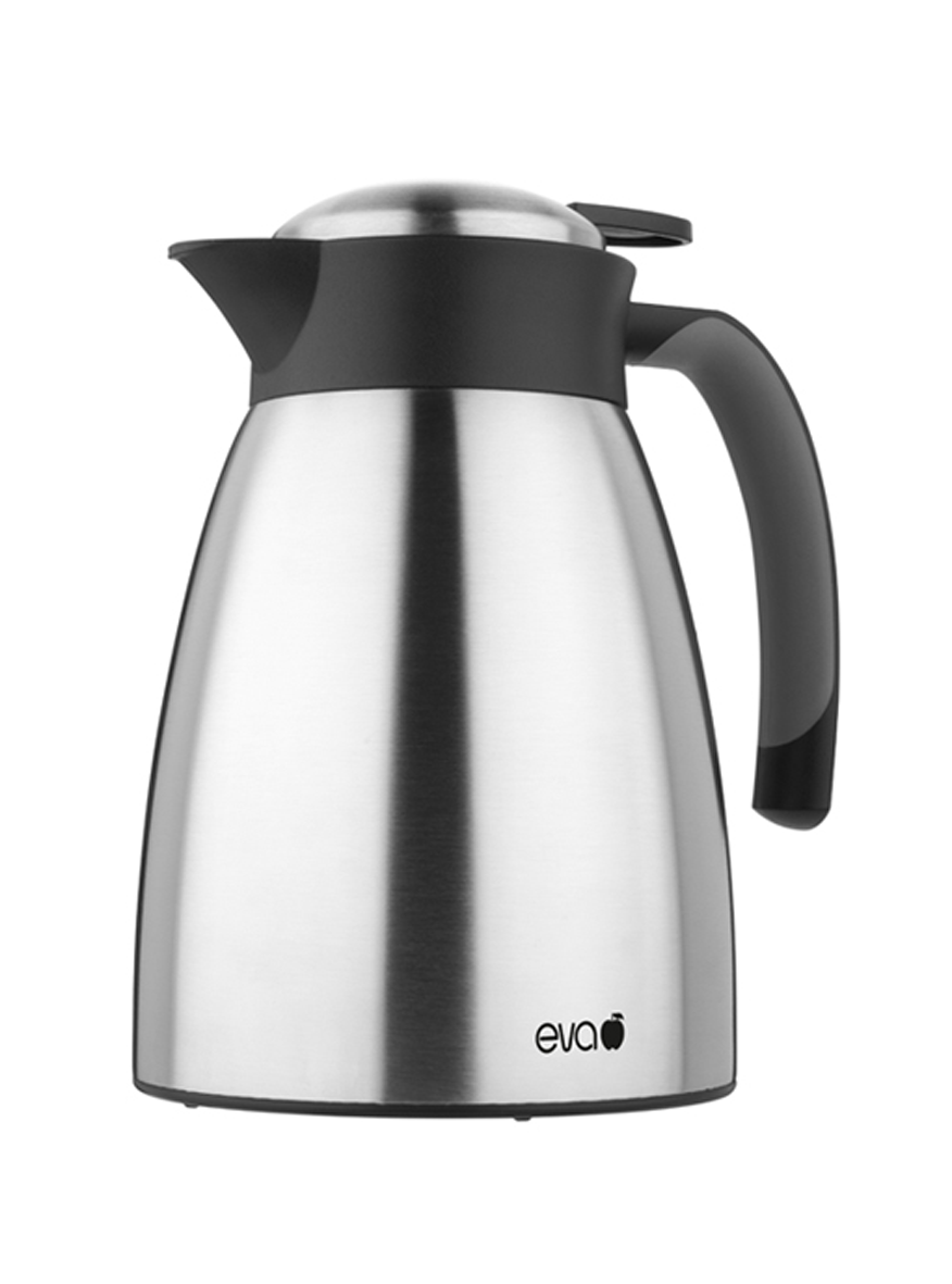 Isolierkanne Inox schwarz 1l