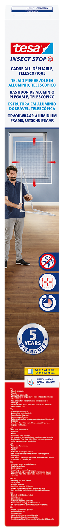 Alurahmen 1.4x1.4 m weiss