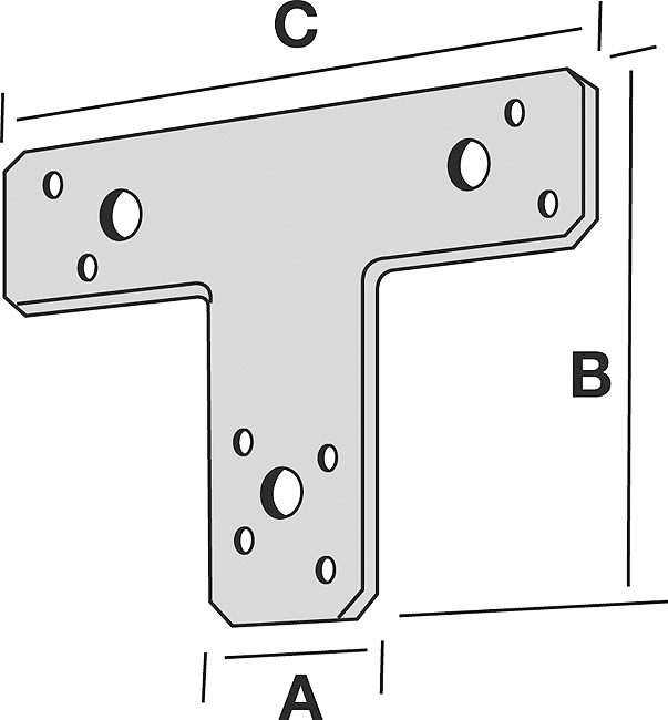 Winkel T-Form 152x127