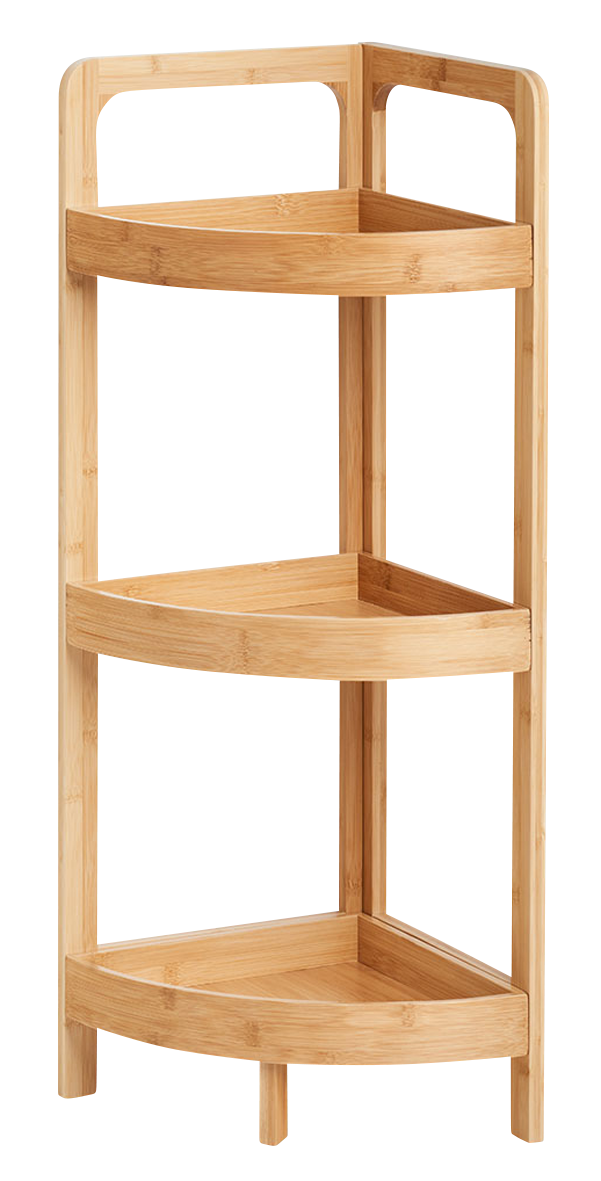 Eckregal Bamboo 3Tablare