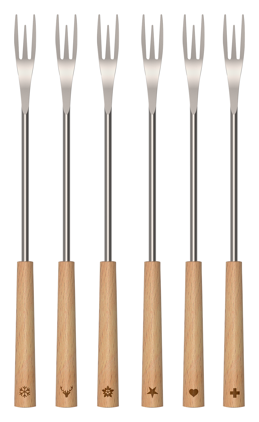 Fonduegabeln 2in1 Wood 6er Set