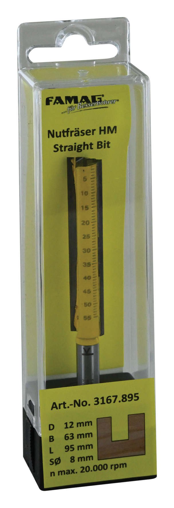 Nutfräser ø12 L63 S8