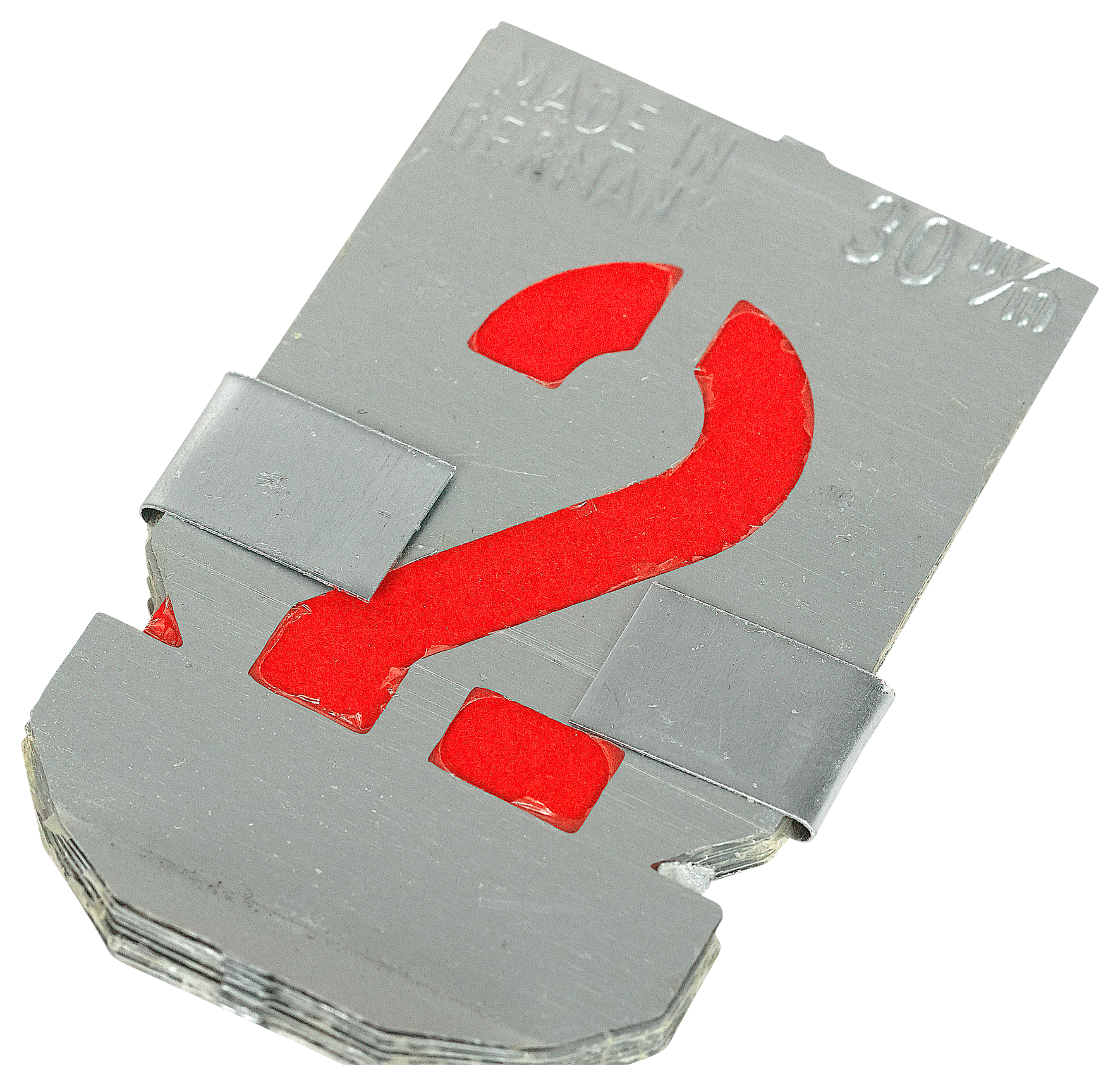 Zinkschablone Zahlen 30 mm