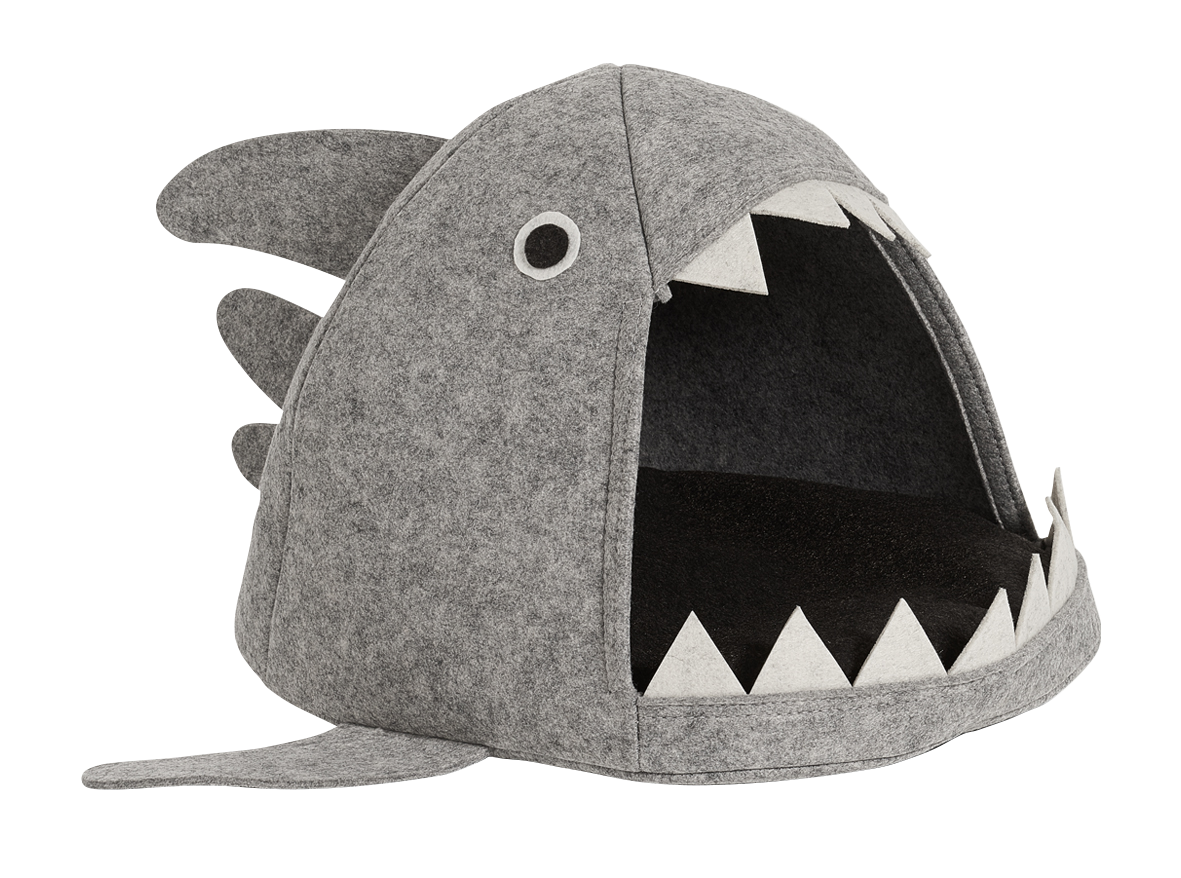 Katzenkorb Hai grau 45cm