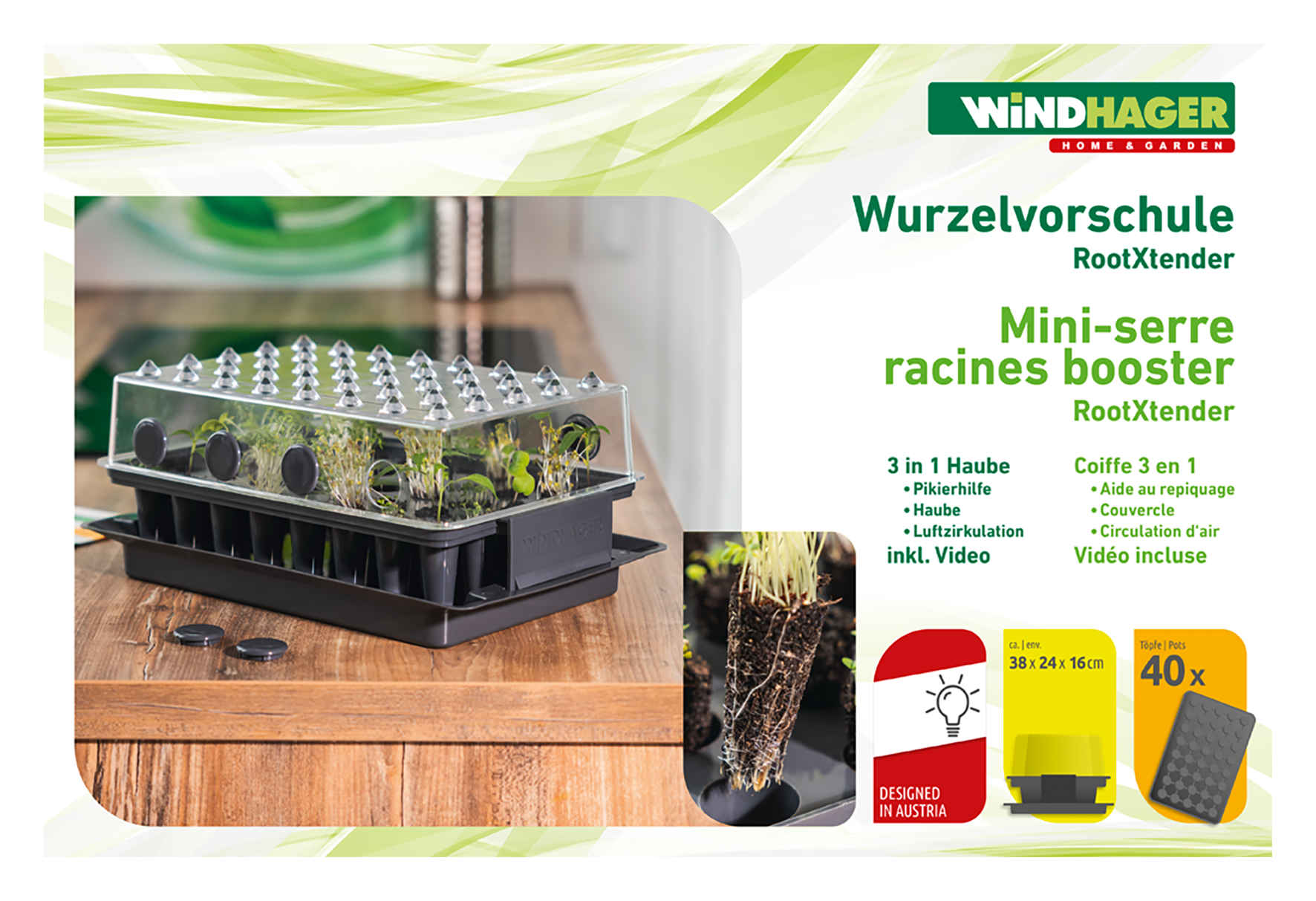 Wurzeltrainer 38x24x16.5 cm