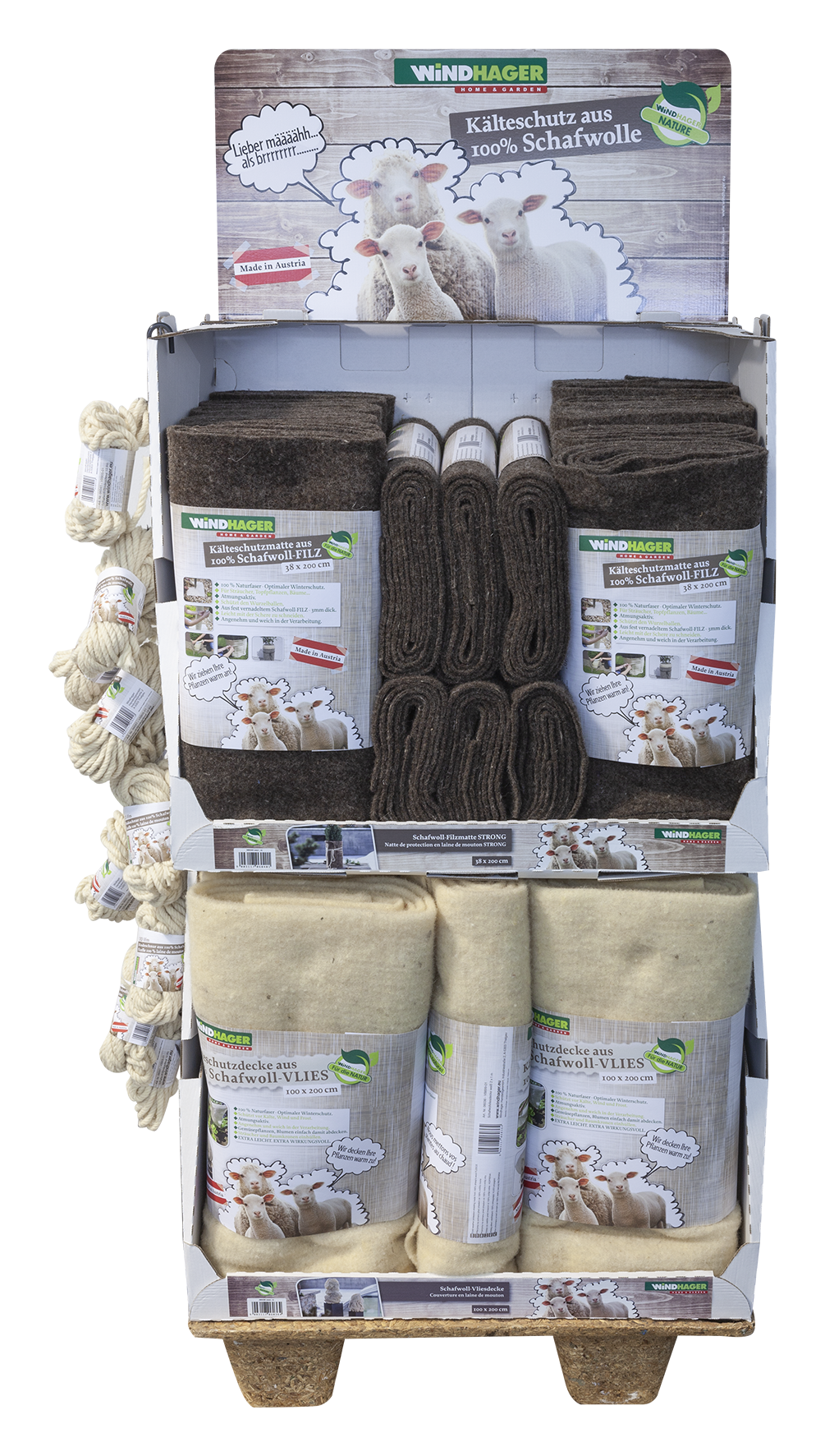 Schafwolle Öko Display