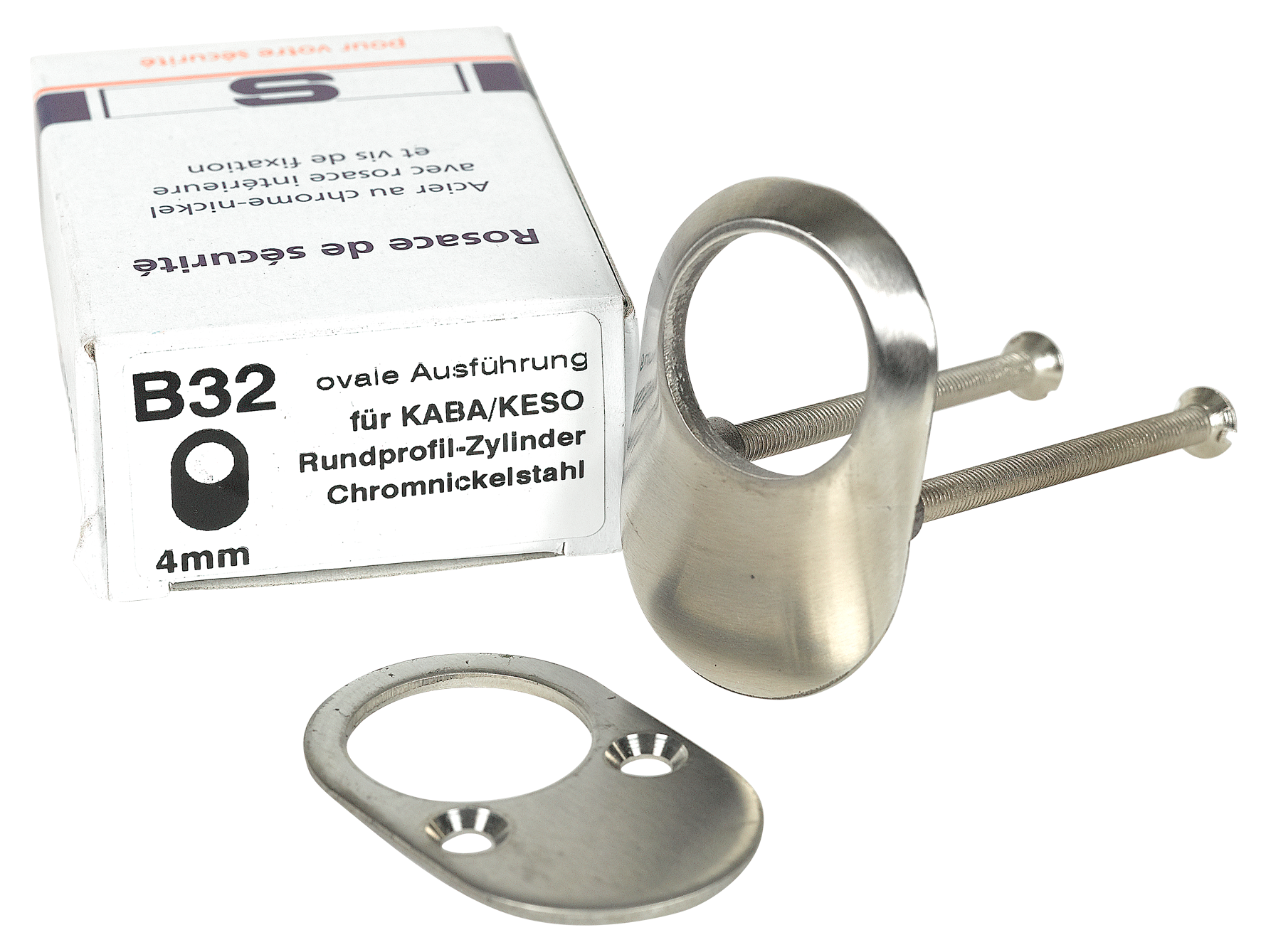 Schutzrosette B 32 oval 4 mm