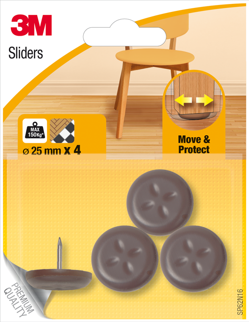 Möbelg Nagel Sli.ø25mm 4St.br.