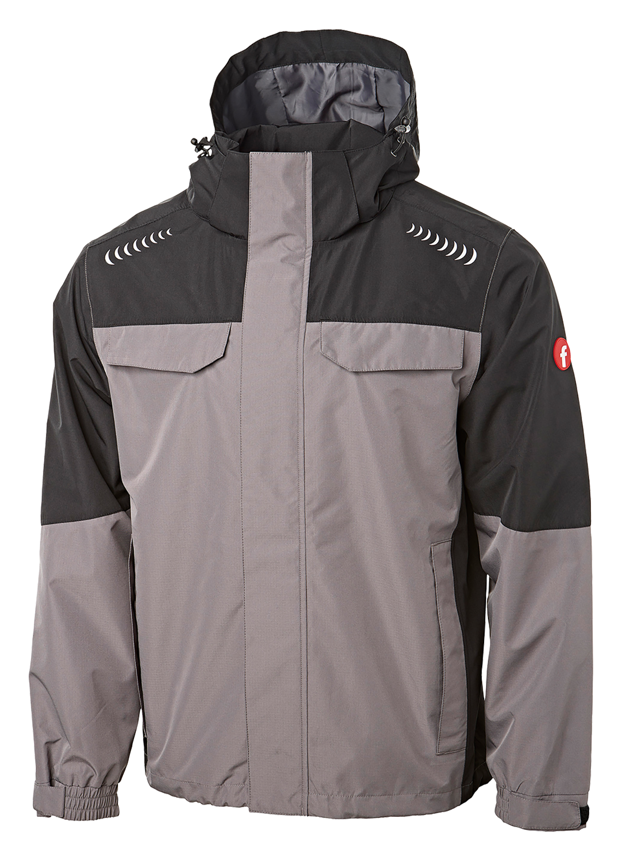 Regenjacke Plus gr/sw L