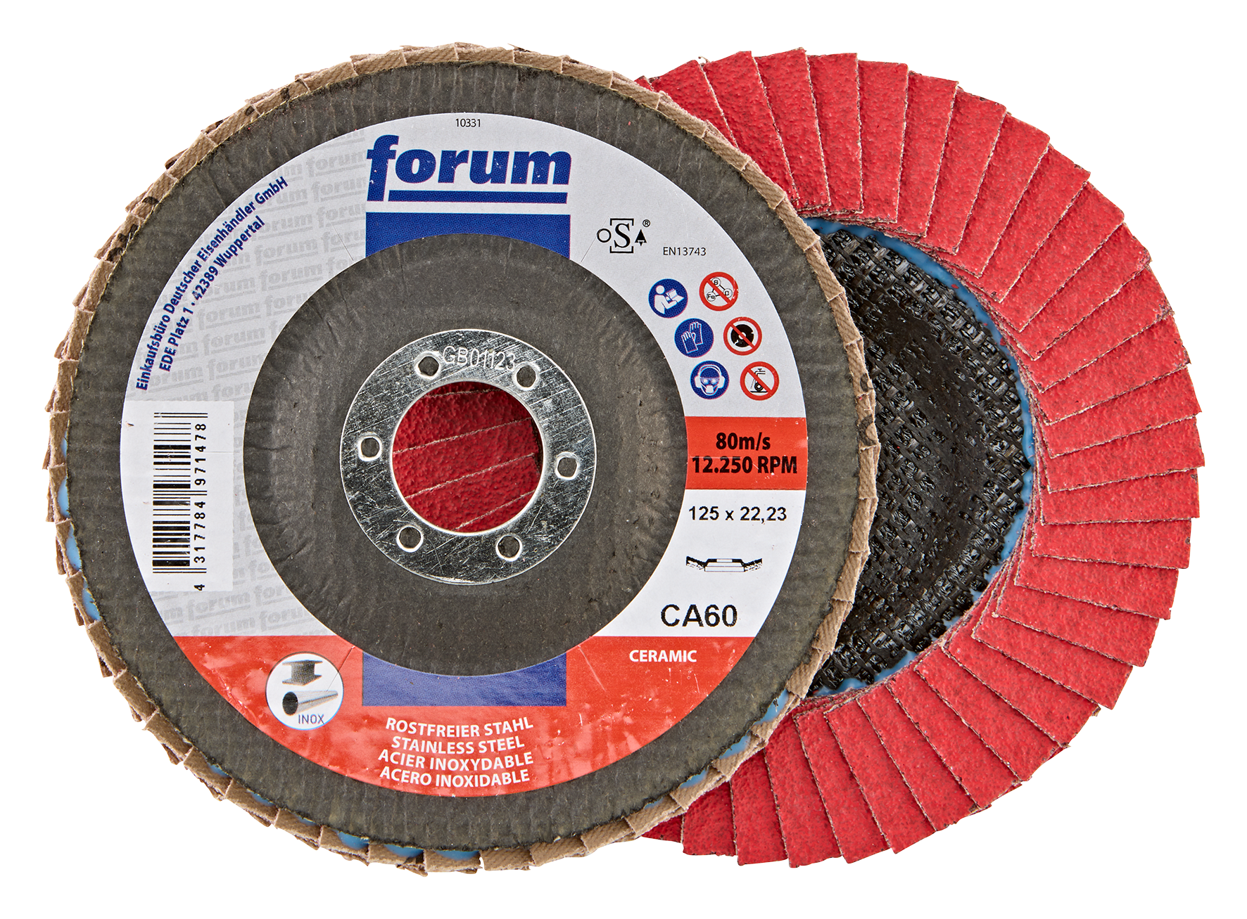 Fächers. 125mm gewölbt CA 60