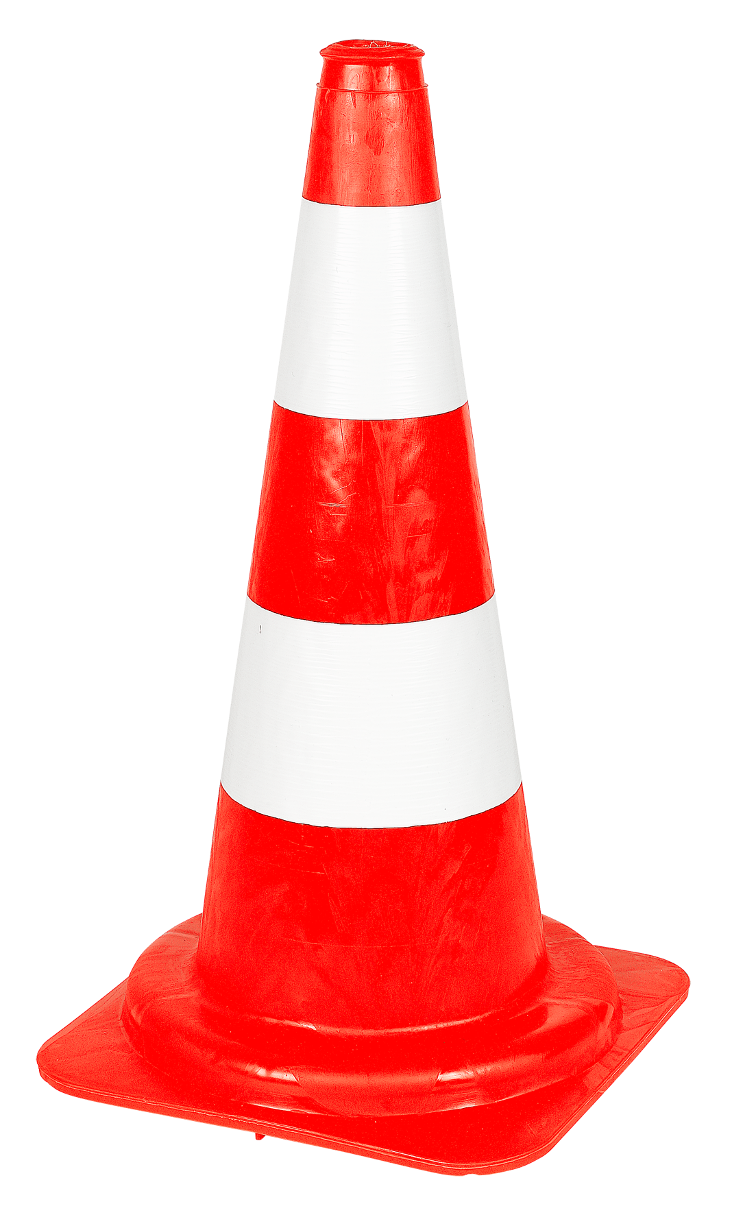 Verkehrskegel rot/weiss 54 cm