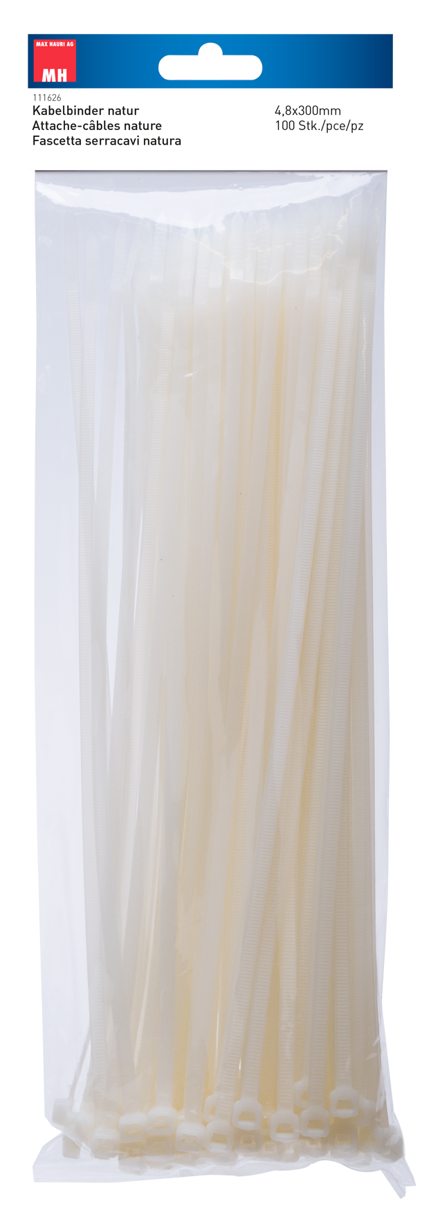 Kabelbinder 4.5x300mm natur