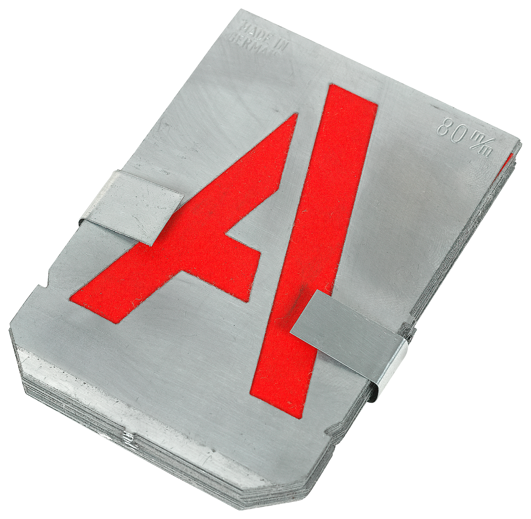 Zinkschablone Buchstaben 80 mm