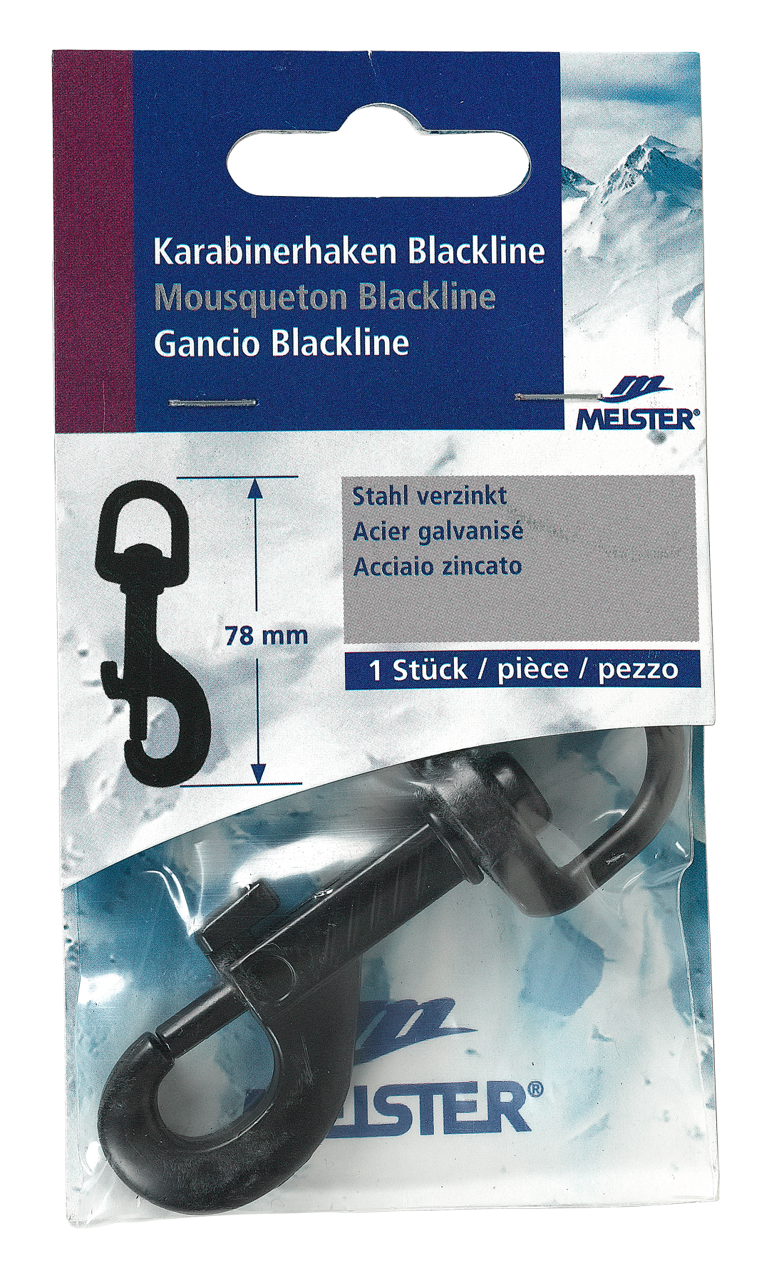 Karabinerhak Blackline 78