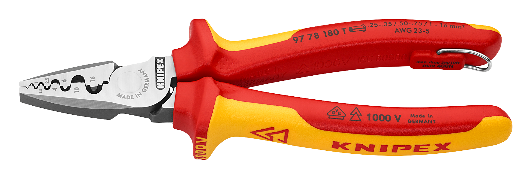 Crimpzange Dorn0.25-16.0²A VDE