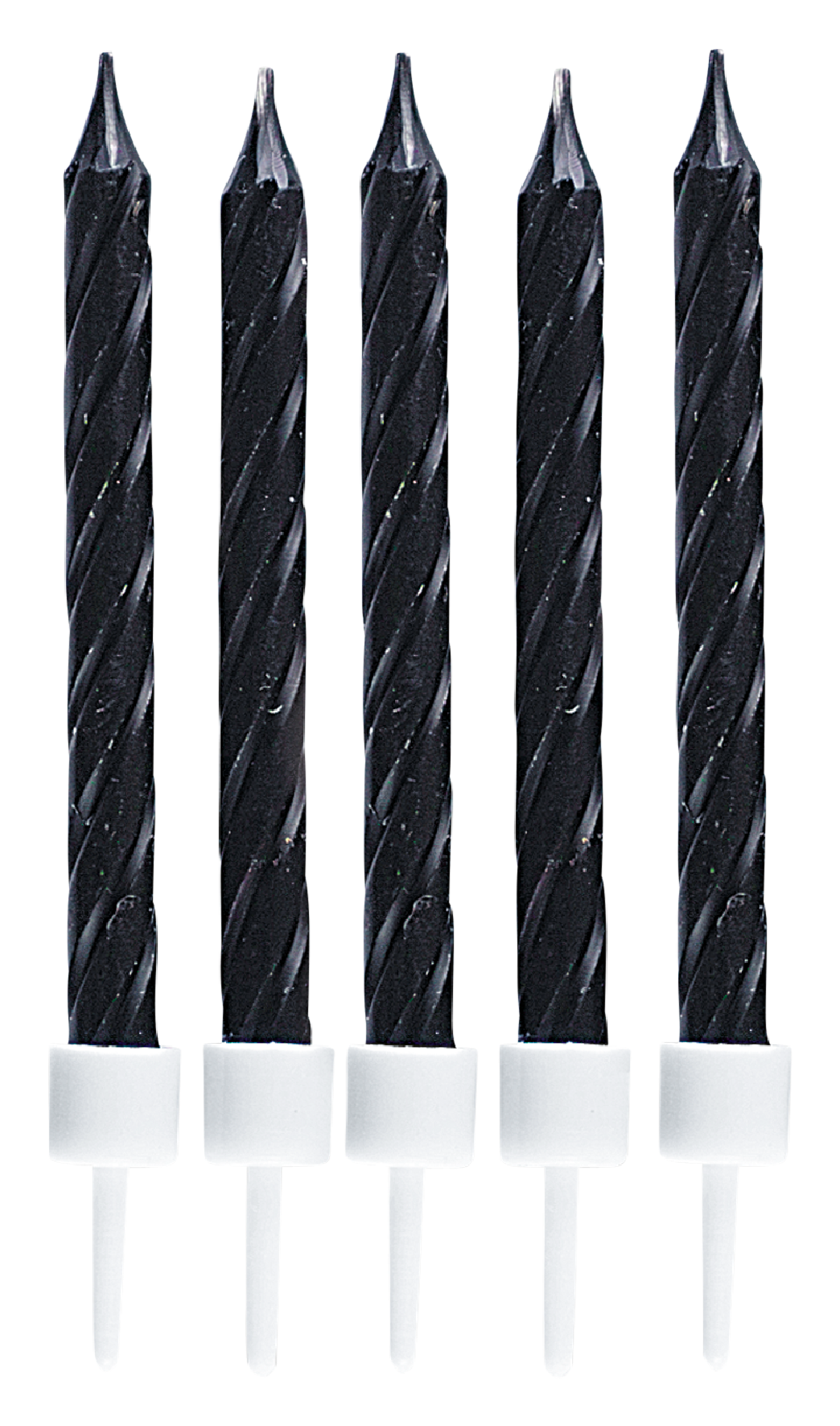 Geburtstagskerzen 7.5 10St sw