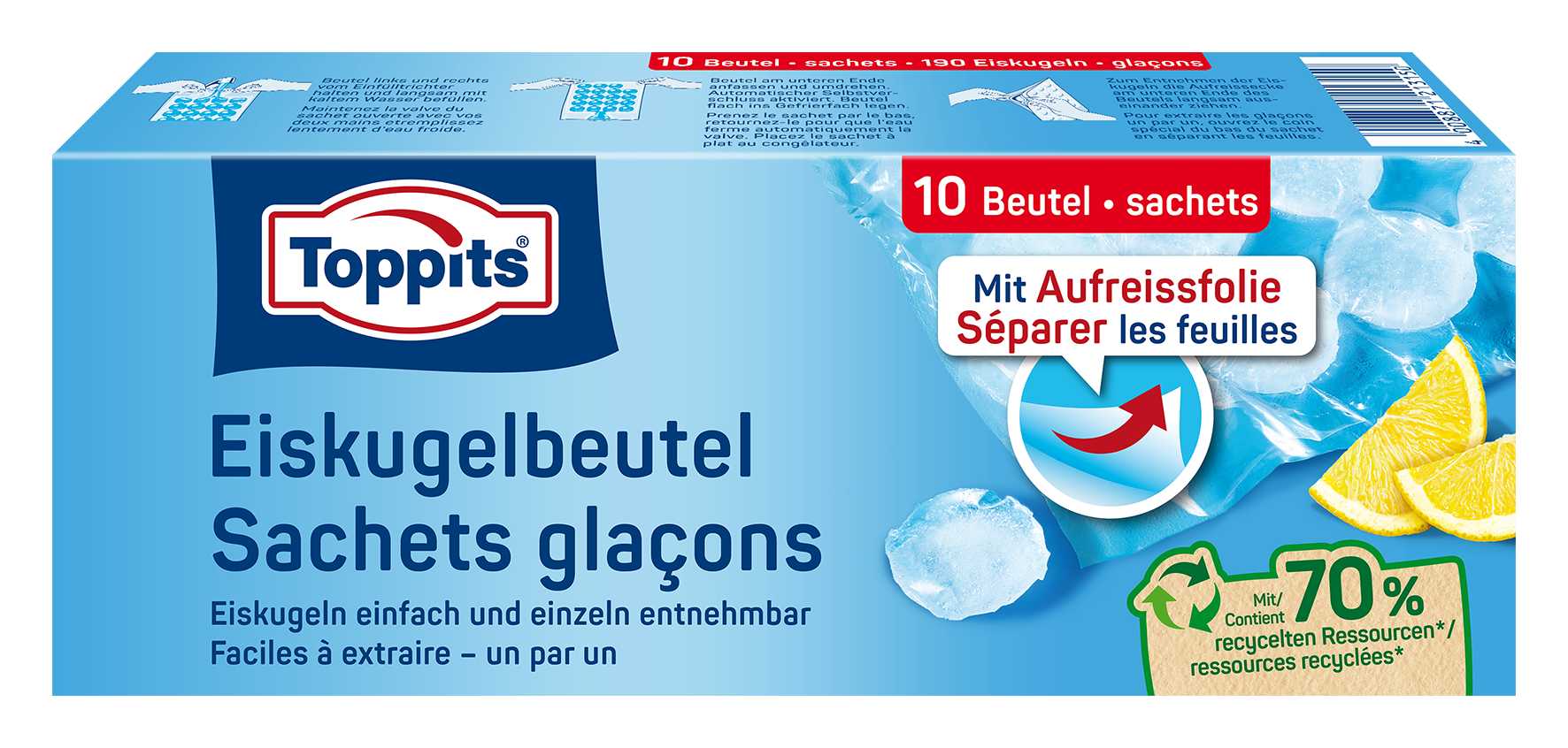 Eiskugelbeutel 10St zu 19 Kugeln