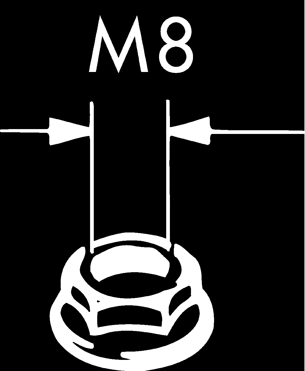 Mutter M8 Porta 45/60/100