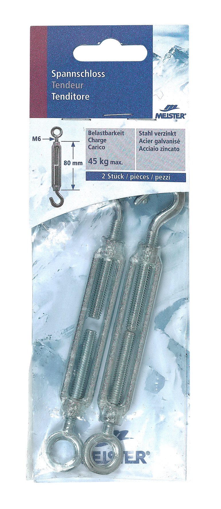 Spannschloss Haken und Öse 6mm