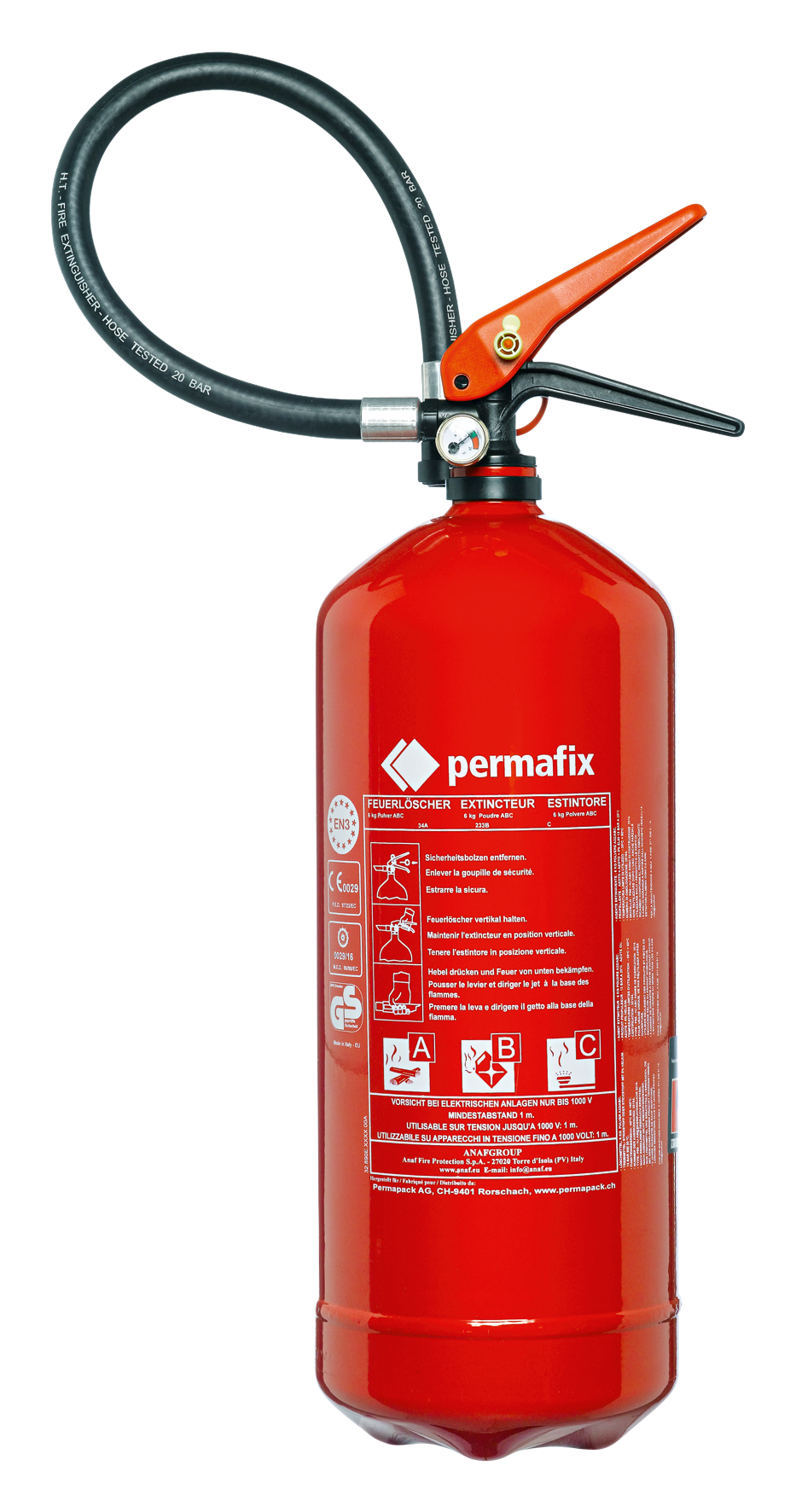 Feuerlöscher Pulver 6 kg