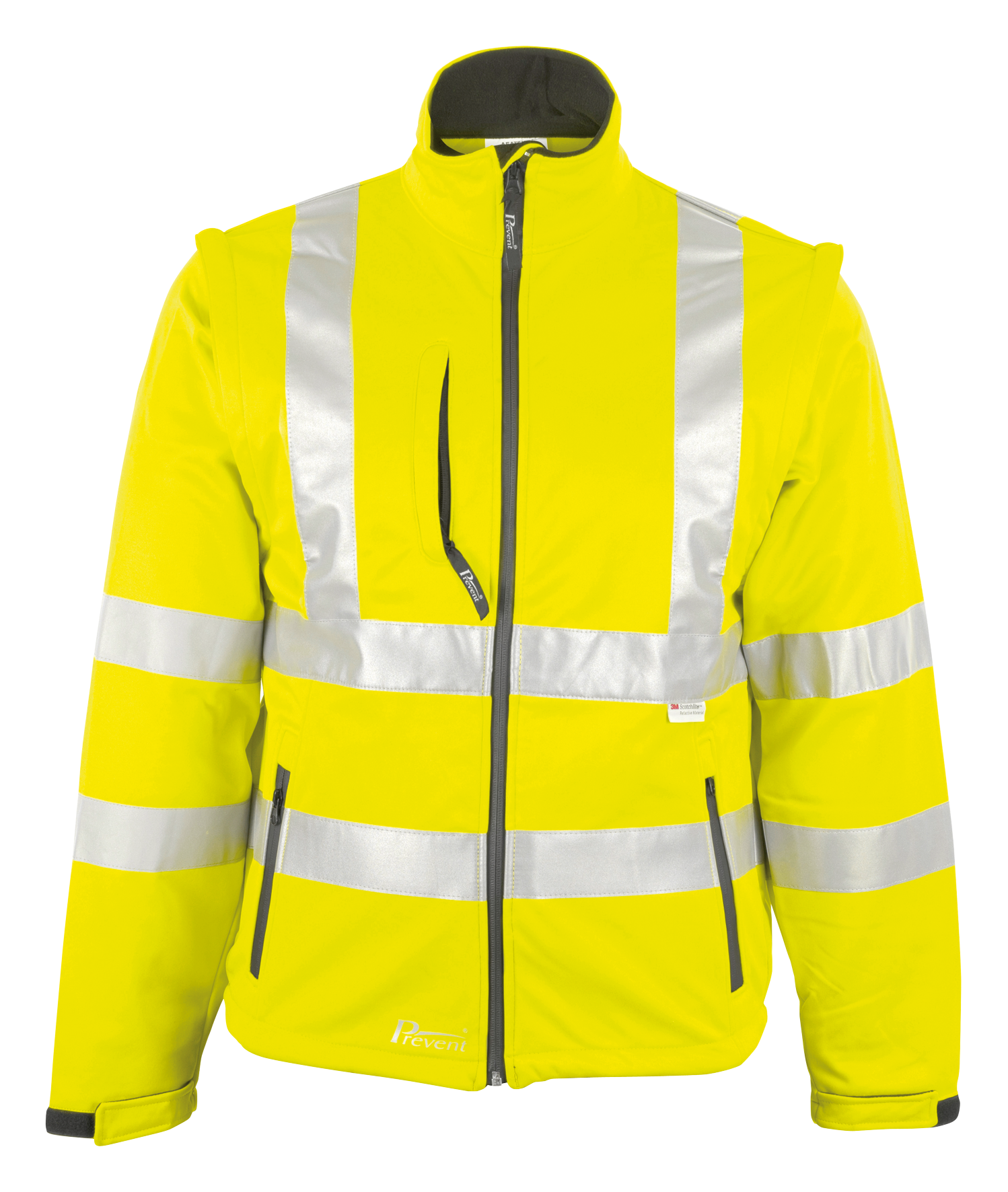 Warnsoftshelljacke ge L