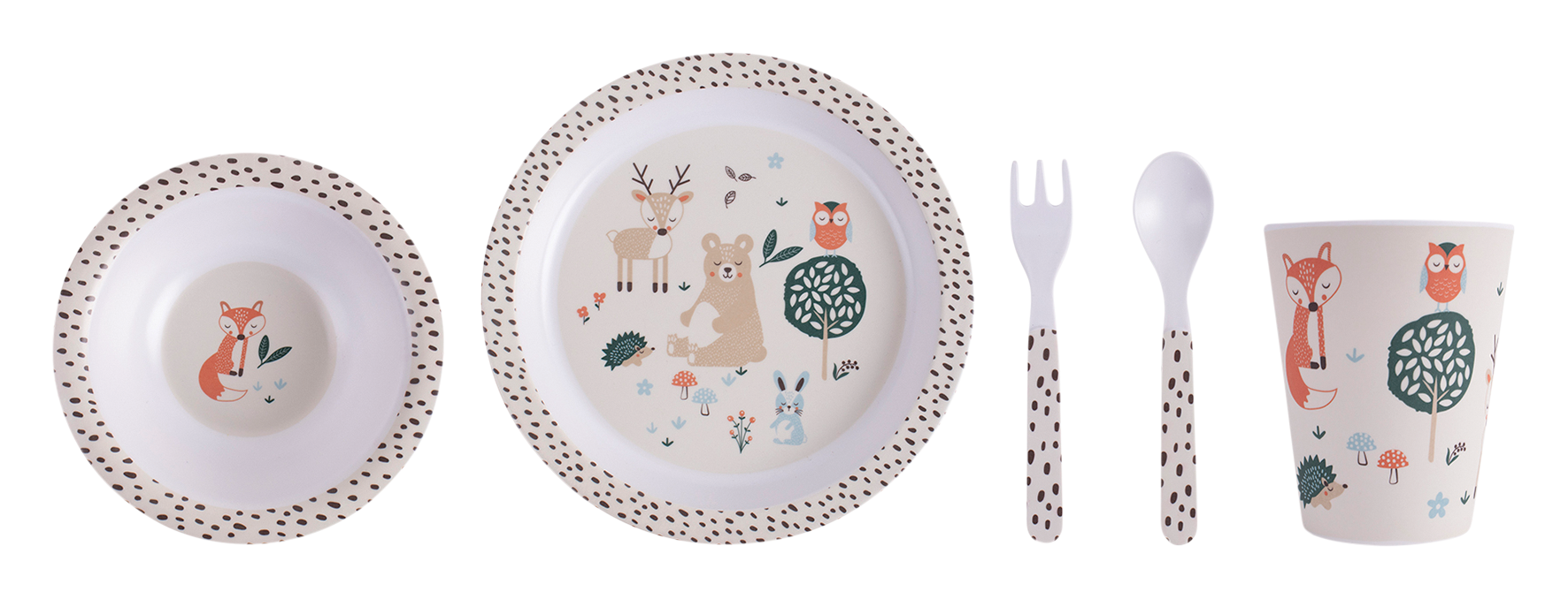 Geschirr-Set K 5-tlg. Woodland