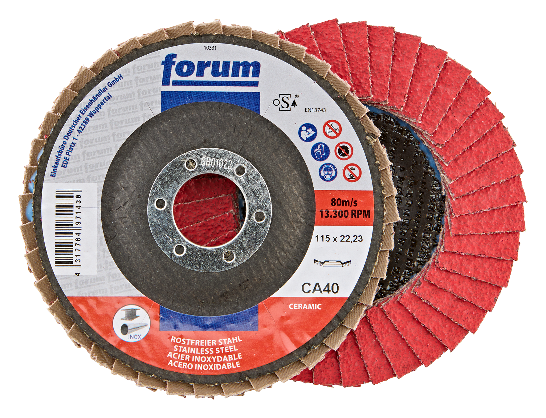 Fächers. 115mm gewölbt CA 40