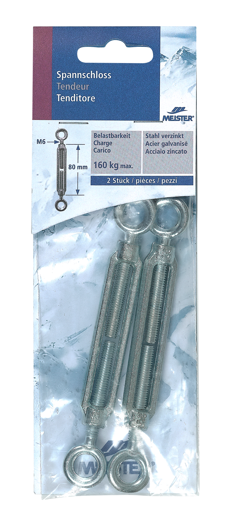 Spannschloss 2 Ösen 6mm