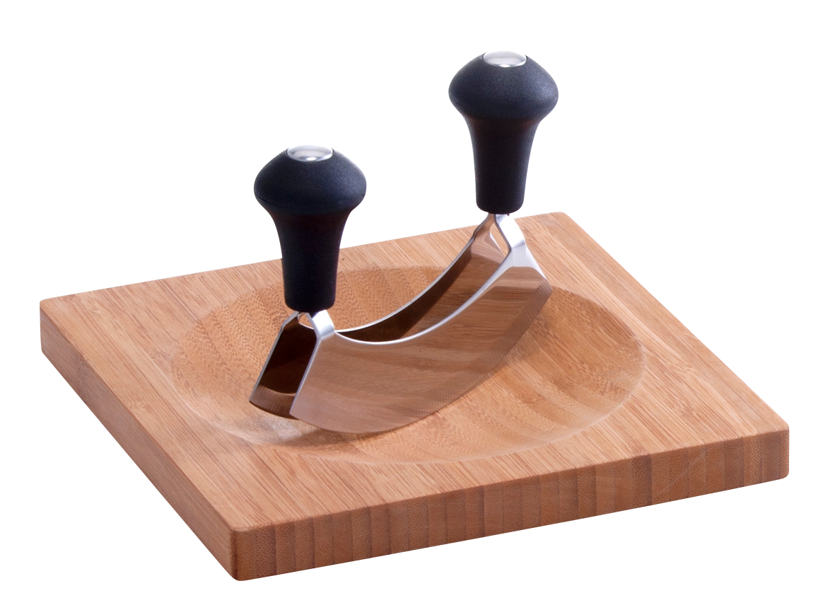 Wiegemesser mit Kräuterbrett