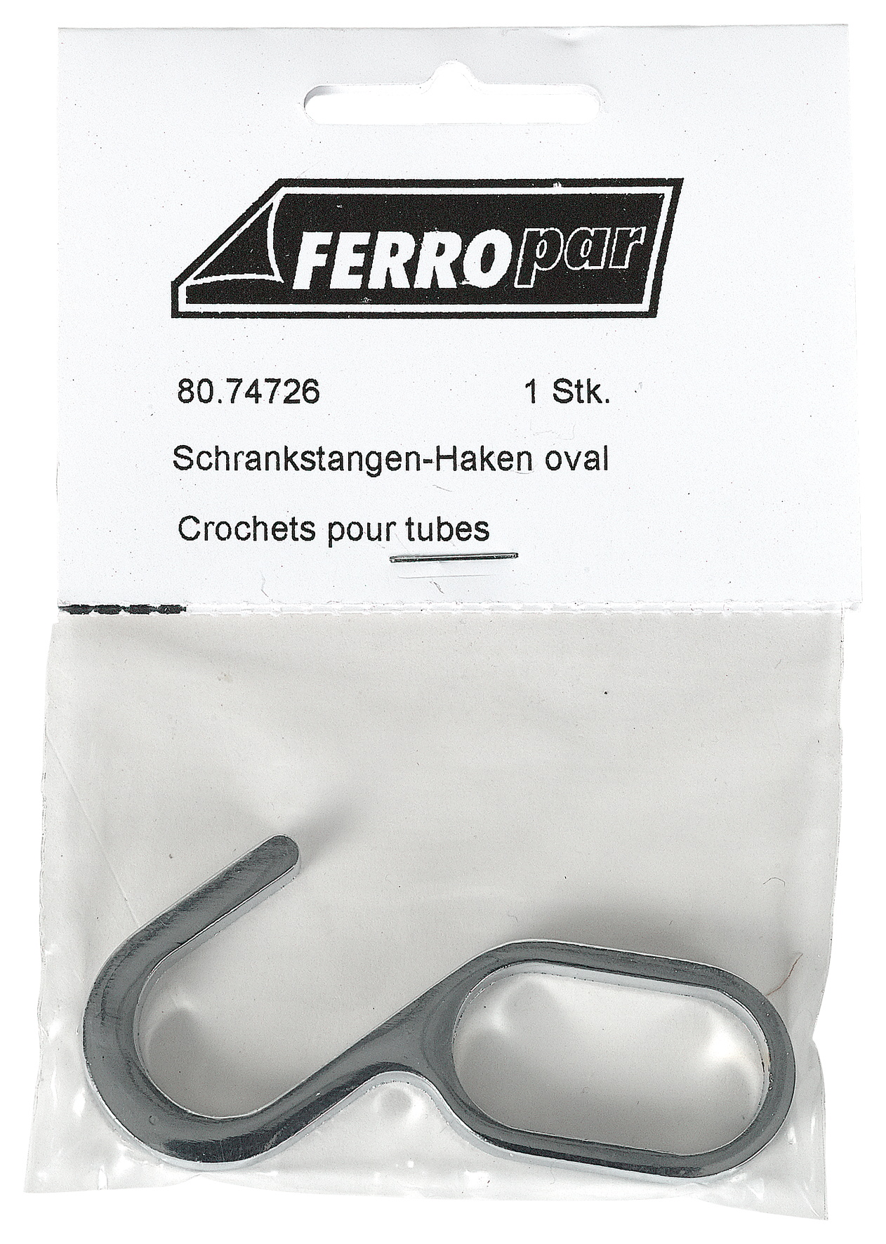 Schrankrohrhaken 15x30mm