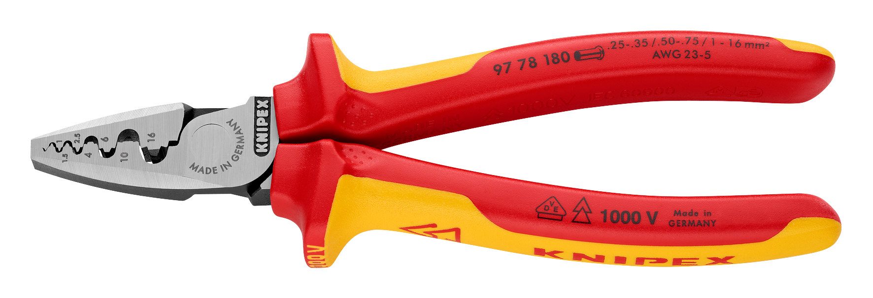 Crimpzange Dorn 0.25-16.0² VDE