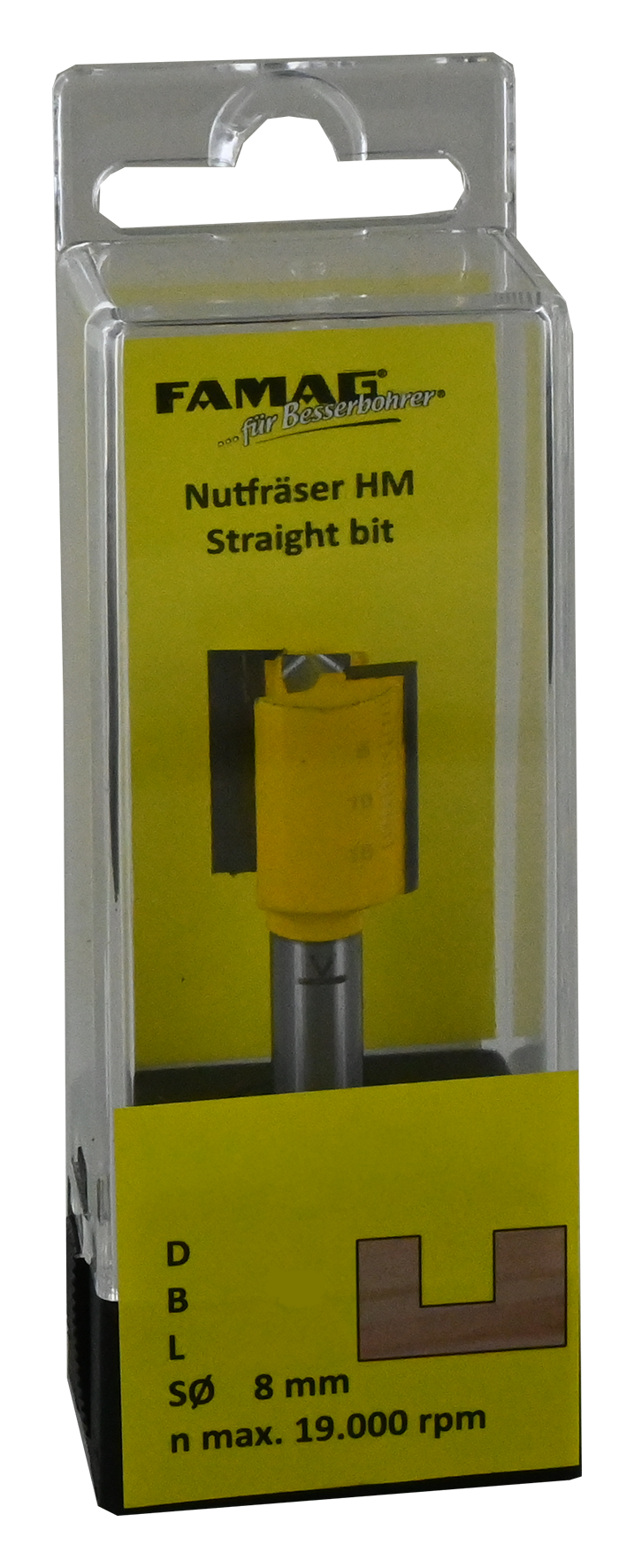 Nutfräser ø16 L50 S8