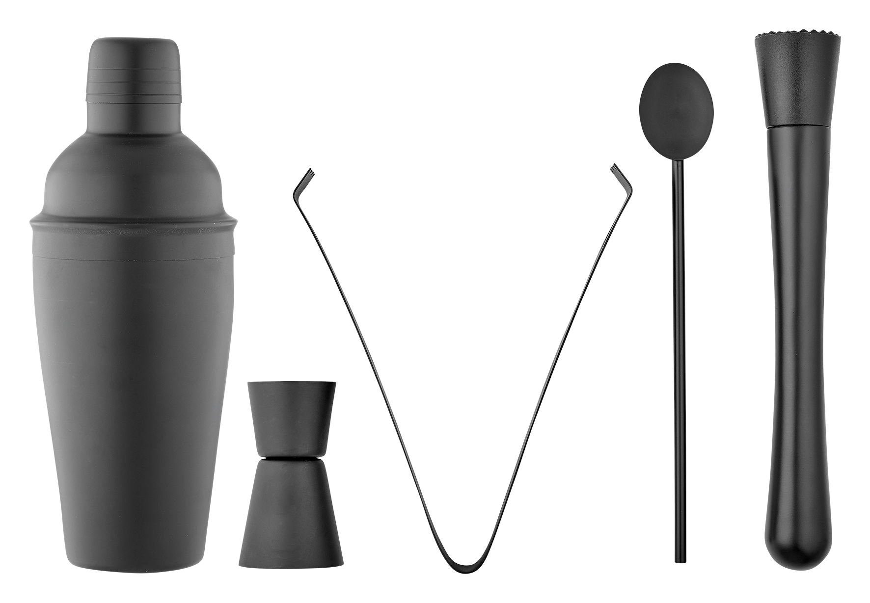 Cocktailset 5-tlg. black matt