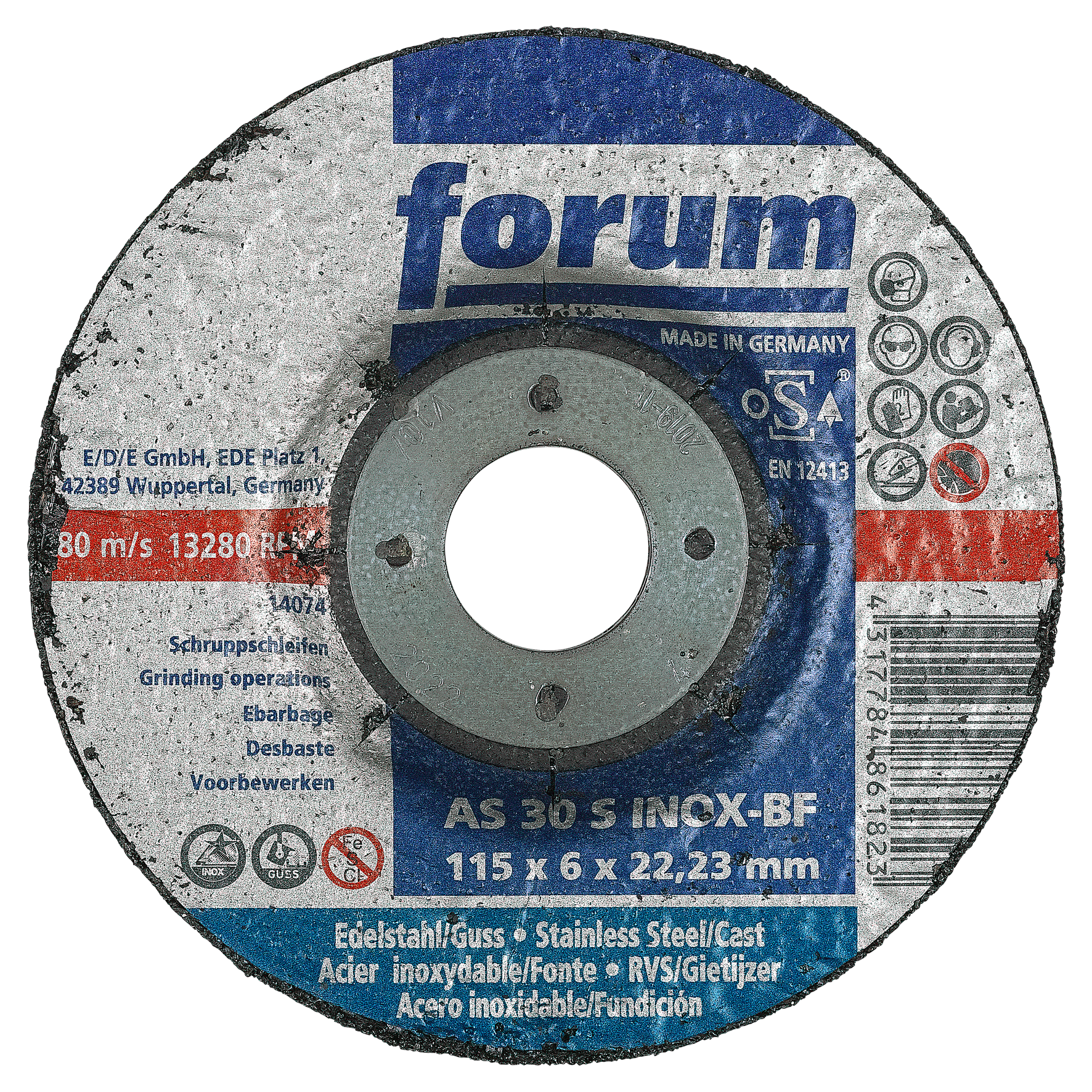 Schruppscheibe Inox 115x6.0