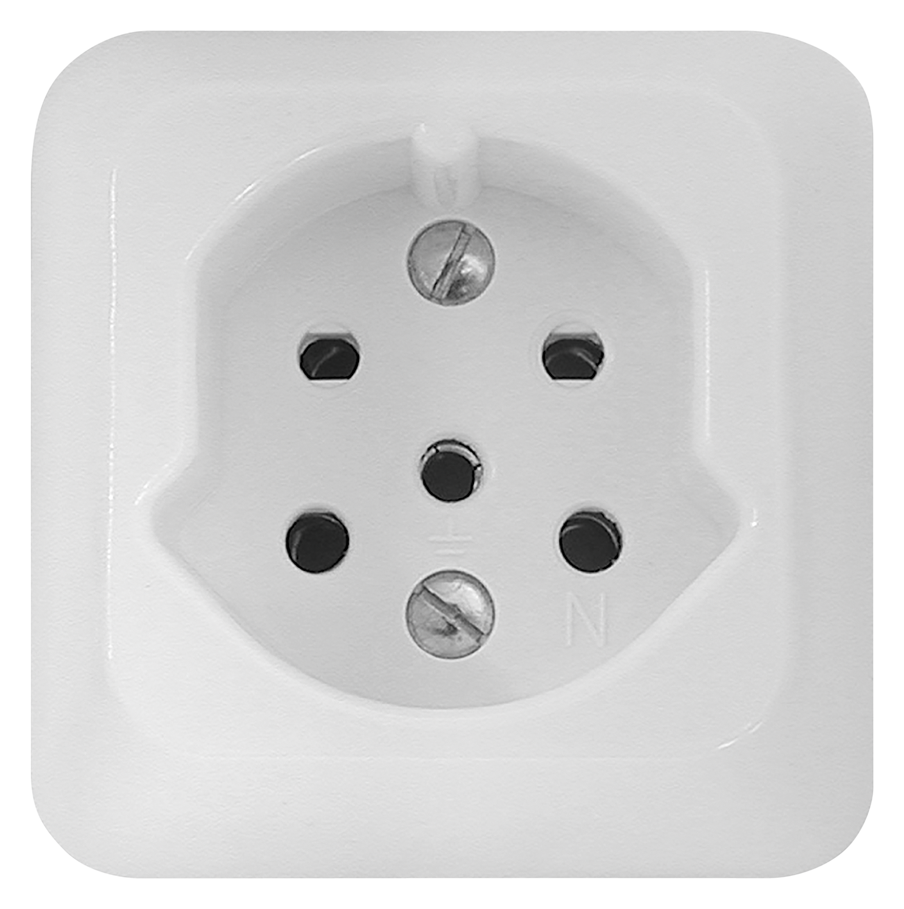 Steckdose 1x15 AP SK ws