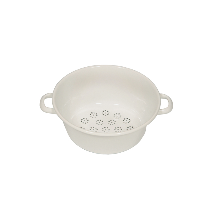 Gemüsesieb Email weiss ø 26 cm