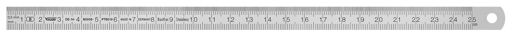 Stahlmassstab 250 mm Inox