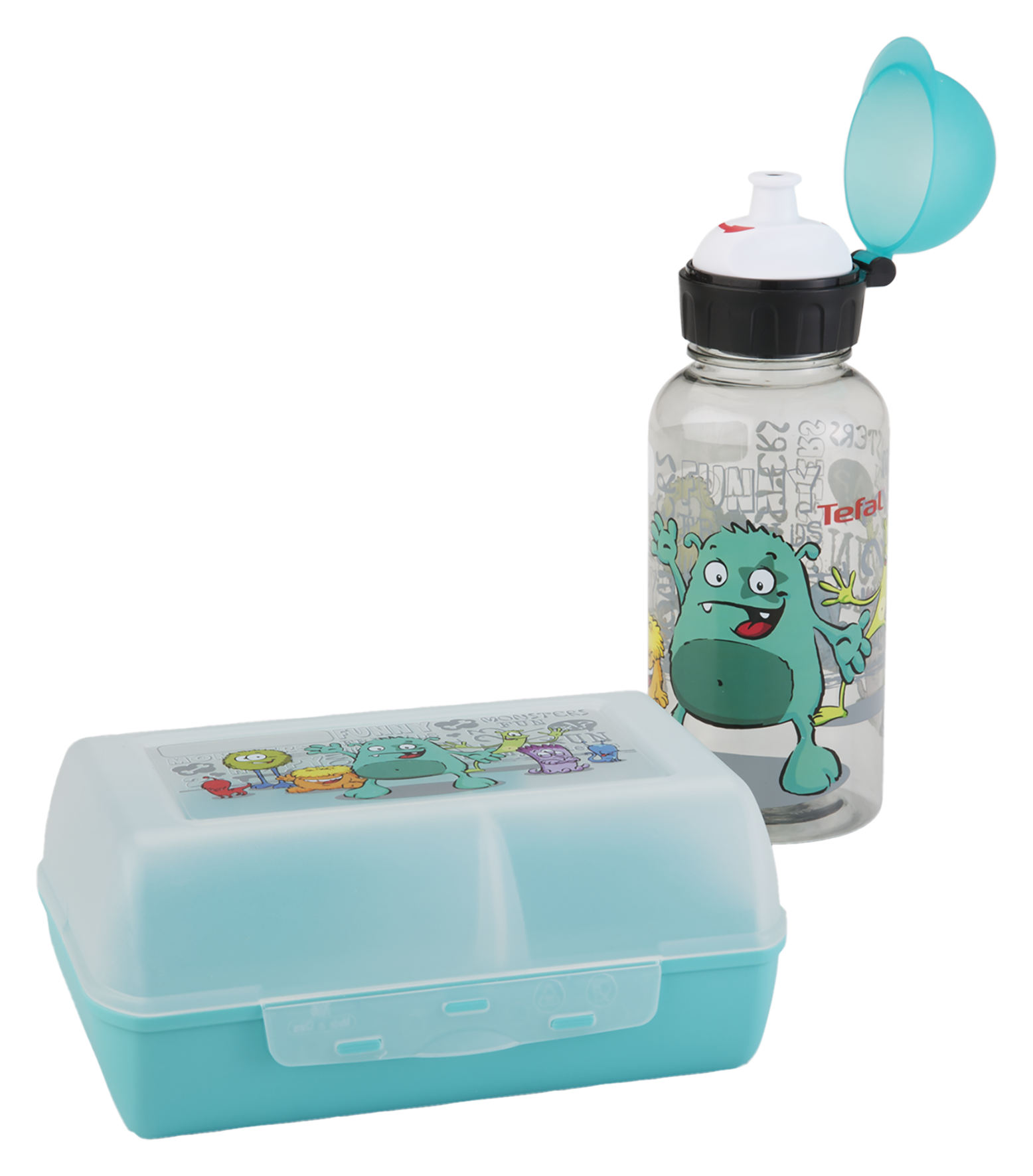 Trinkflasche u.Dose SetMonster