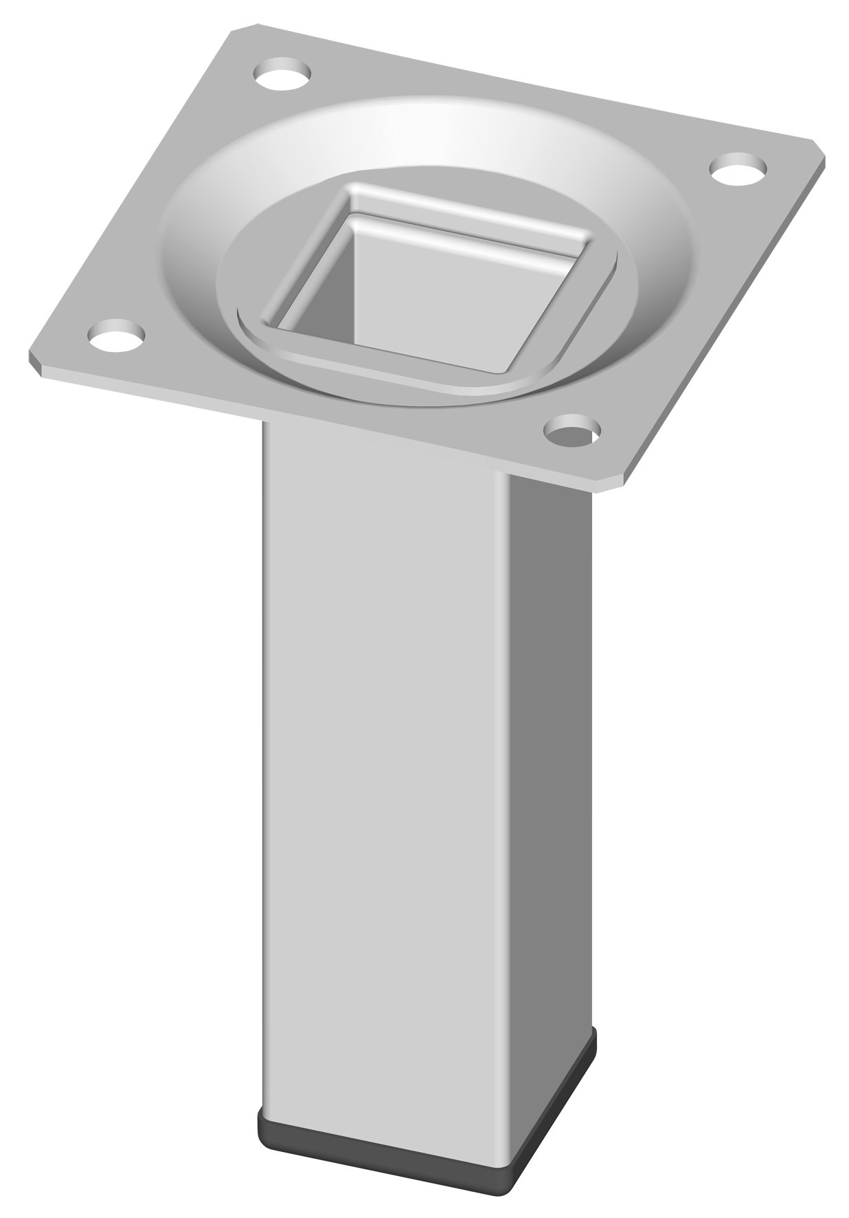 Möbelfuss 25x25 weiss 10 cm