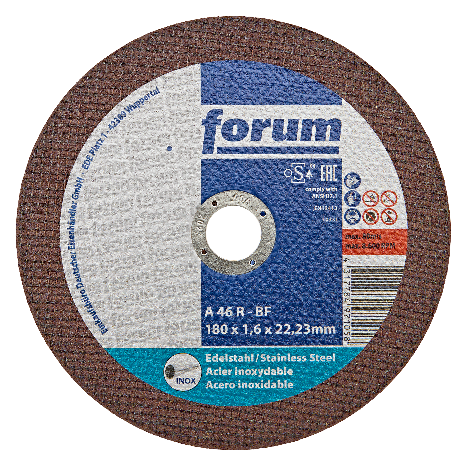 Trenns. Inox 180x1.6 T41