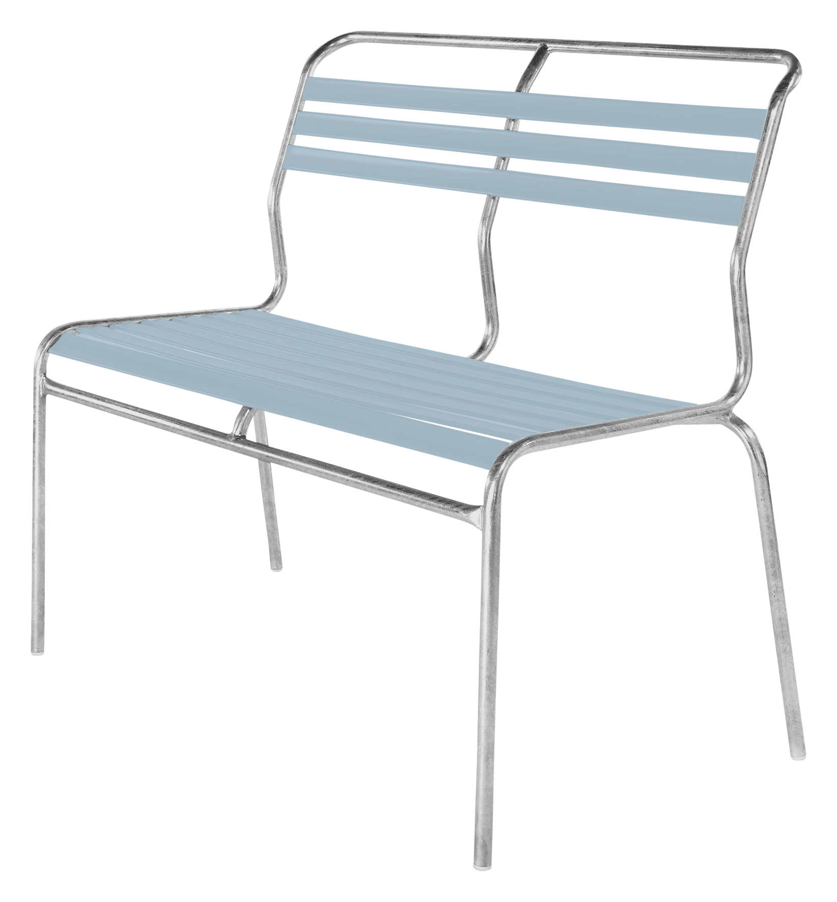 Bank Lätli o.Arml. 2er p.blau