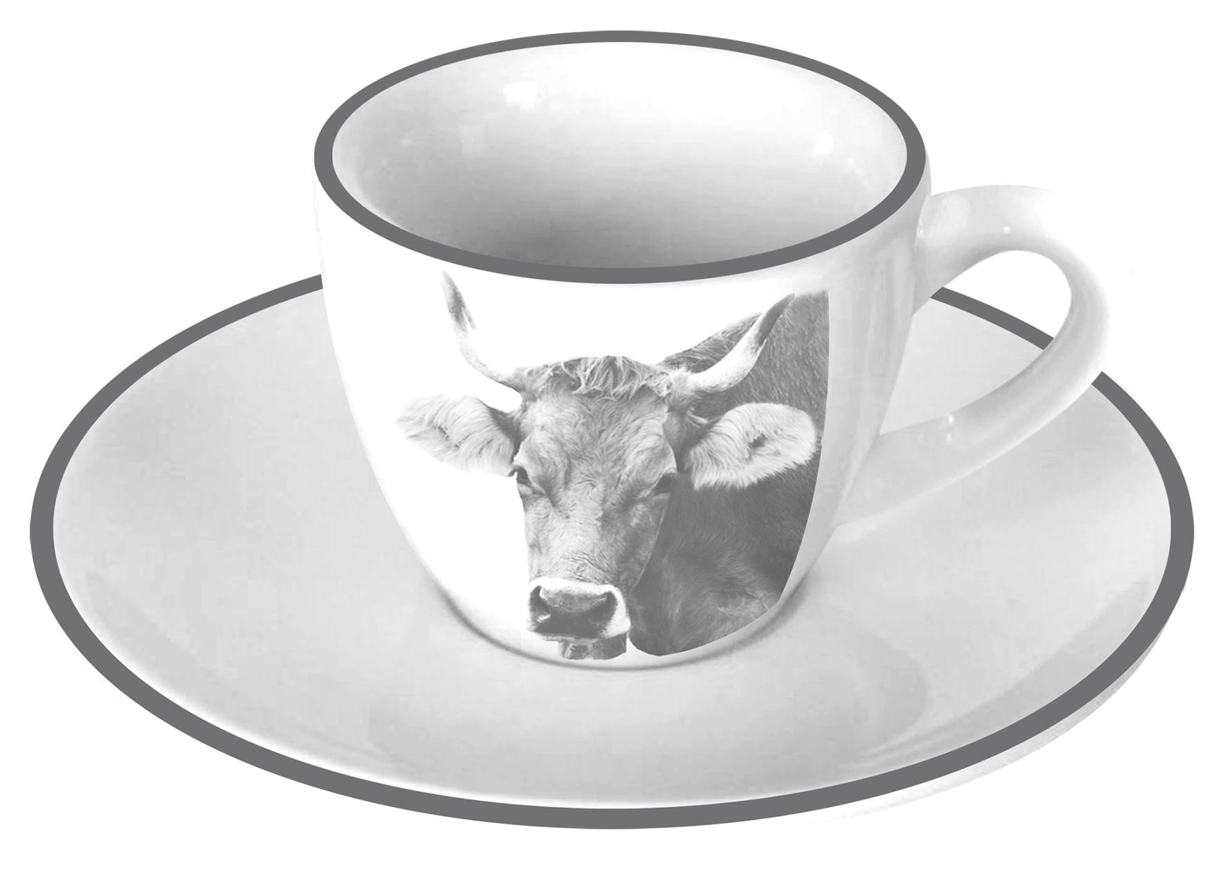 Espressotasse m. Ut. Kuh 0.08l