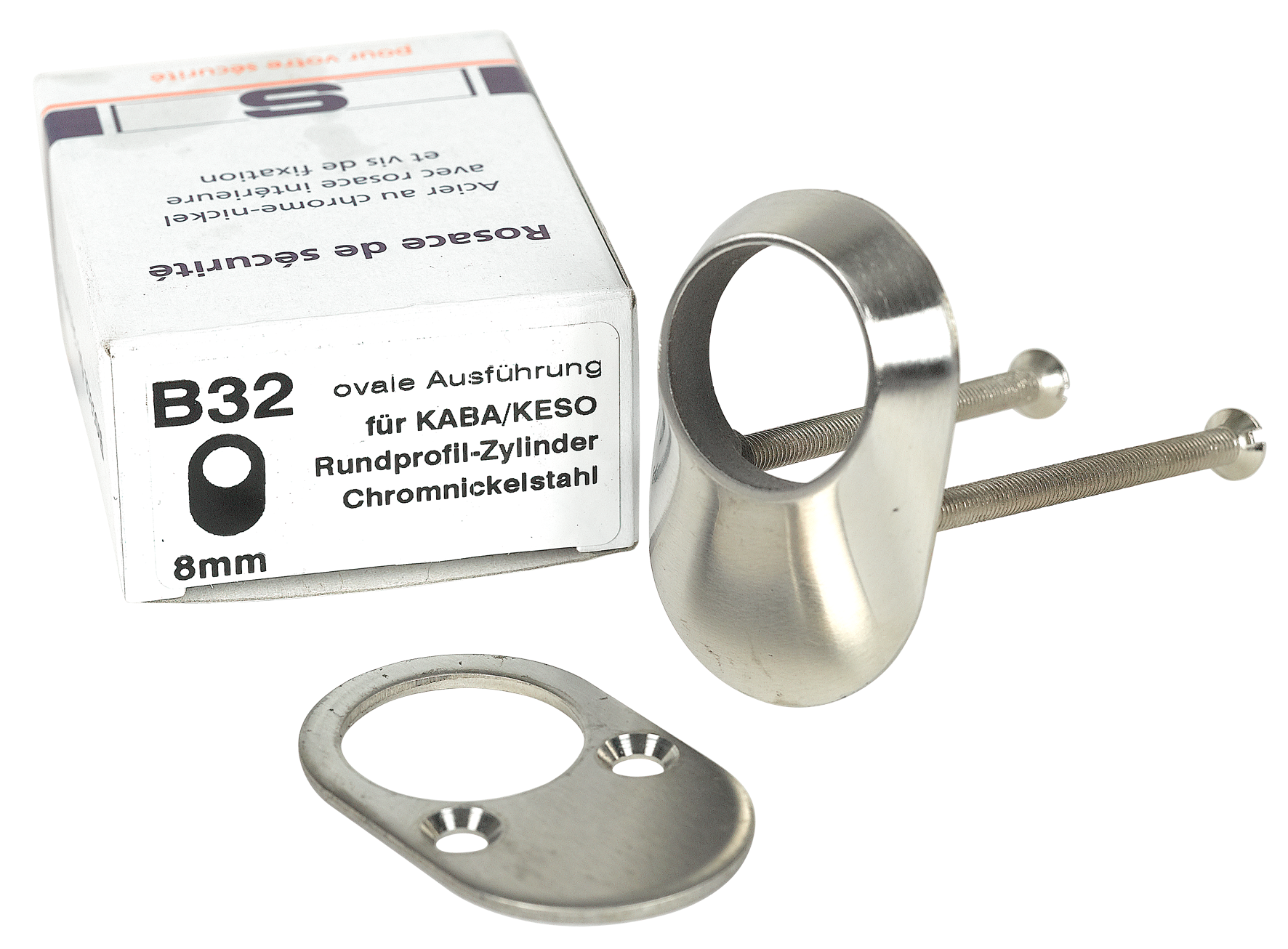 Schutzrosette B 32 oval 8 mm